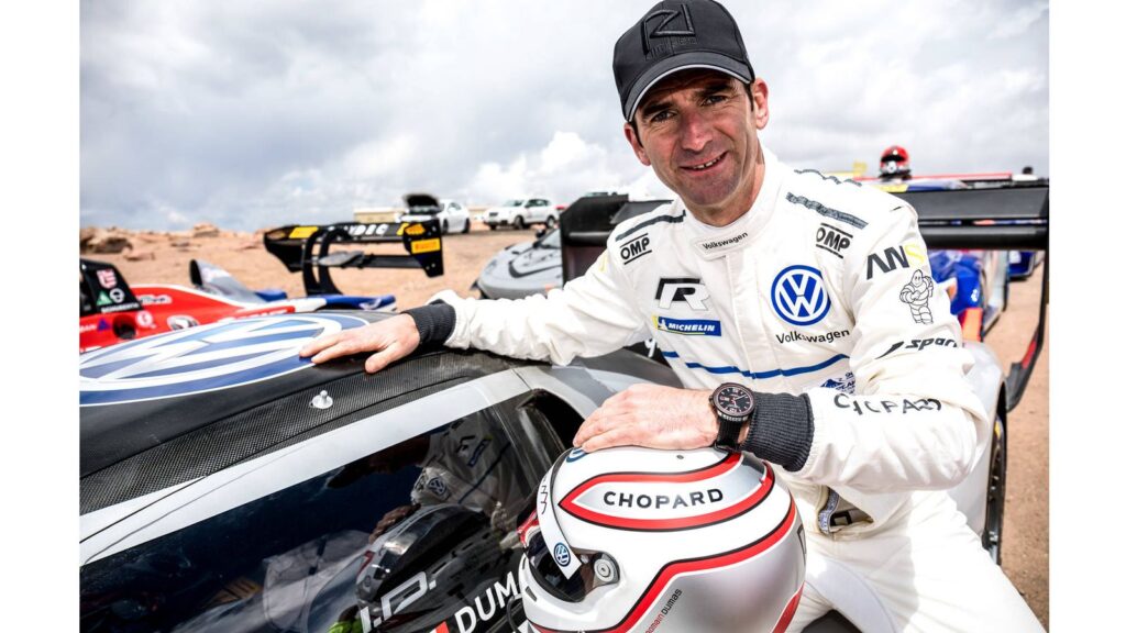 El embajador de Chopard, Romain Dumas, ganador del Pikes Peak International