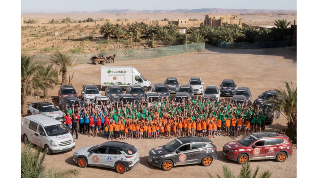 Éxito en la aventura solidaria de Hyundai en el desierto