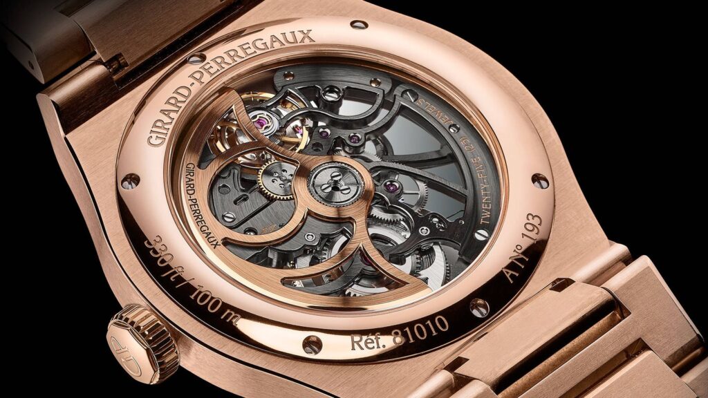 Girard-Perregaux Laureato Skeleton, arquitectura mecánica