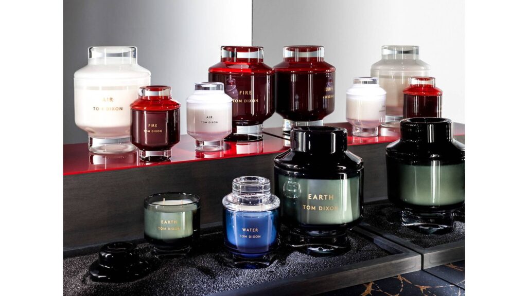 Las velas perfumadas de Tom Dixon huelen a fuego, aire, tierra y agua