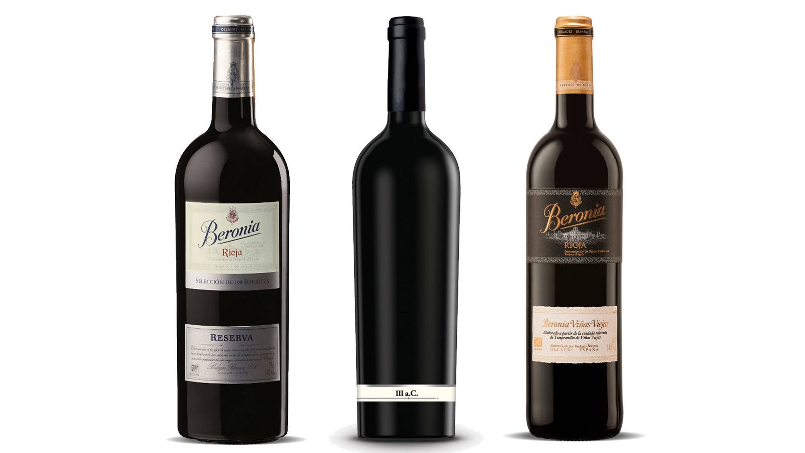 Los tres vinos campeones de Beronia