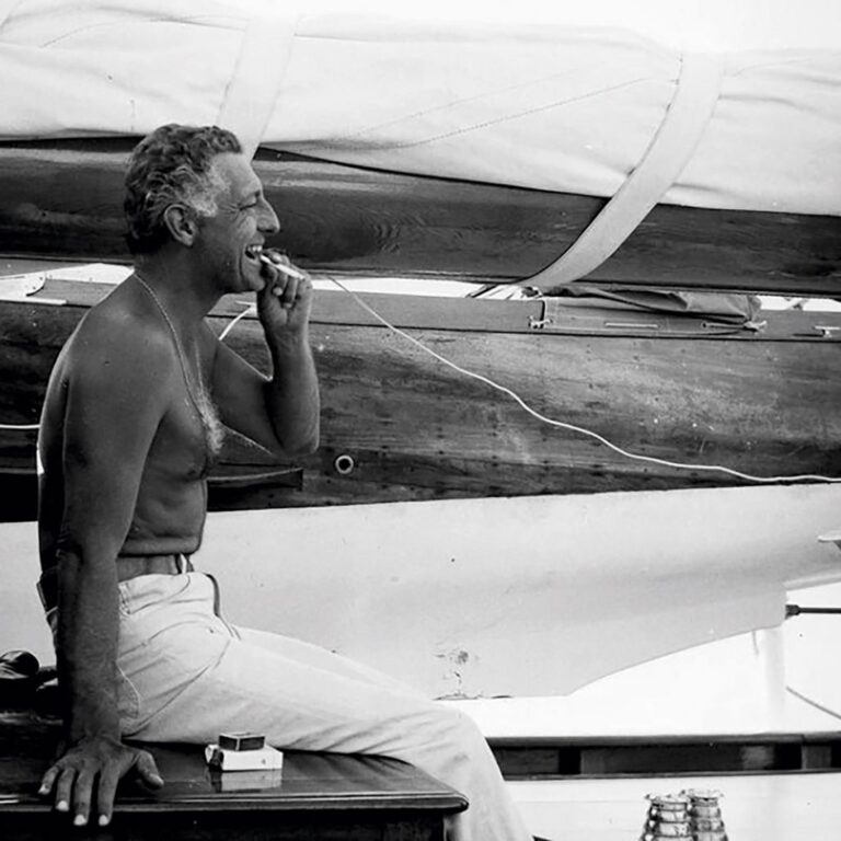 Gianni Agnelli en el yate ´Capricia´, en 1975.