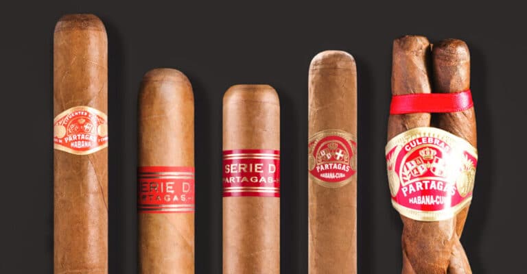 Aspecto de la selección de habanos de la firma Partagás.