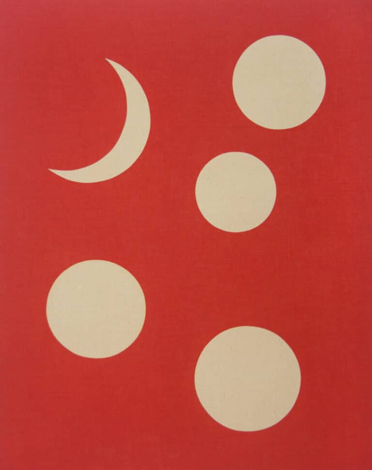 Noche (rojo) (2021), de Antonio Ballester Moreno, presente en la Galería Maisterravalbuena, situada en Madrid y fundada en 2007 por Pedro Maisterra y Belén Valbuena.