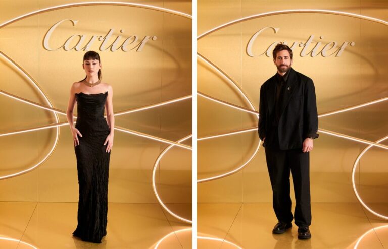 Los actores Úrsula Corberó y Jake Gyllenhaal, respectivamente, en la fiesta Cartier celebrada en París.