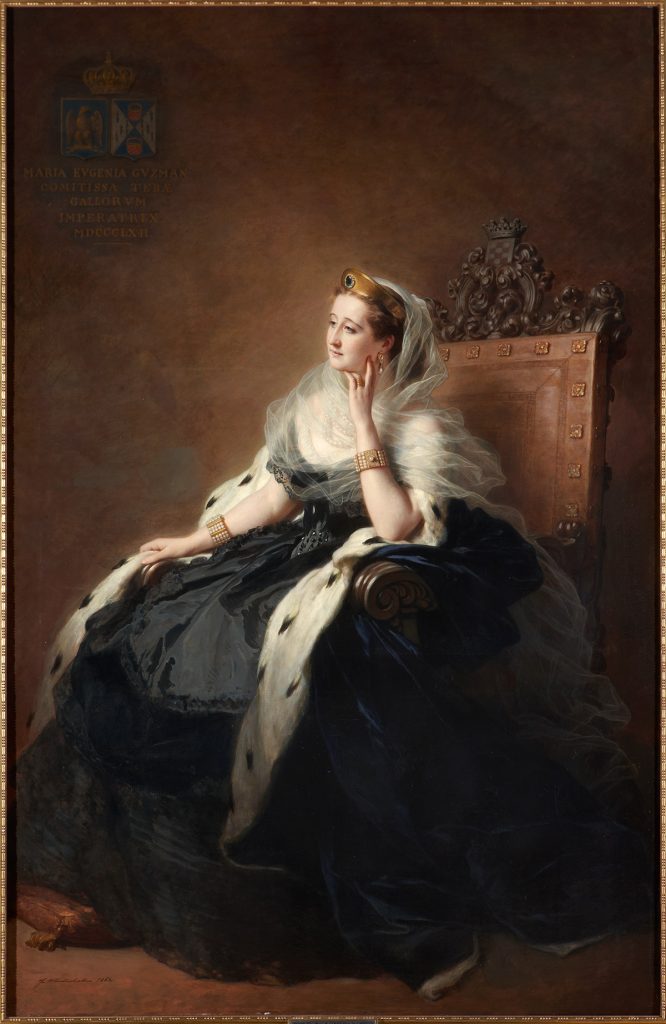 Retrato de Eugenia de Montijo, Emperatriz Consorte de los franceses, por Franz Xaver Winterhalter (1862).