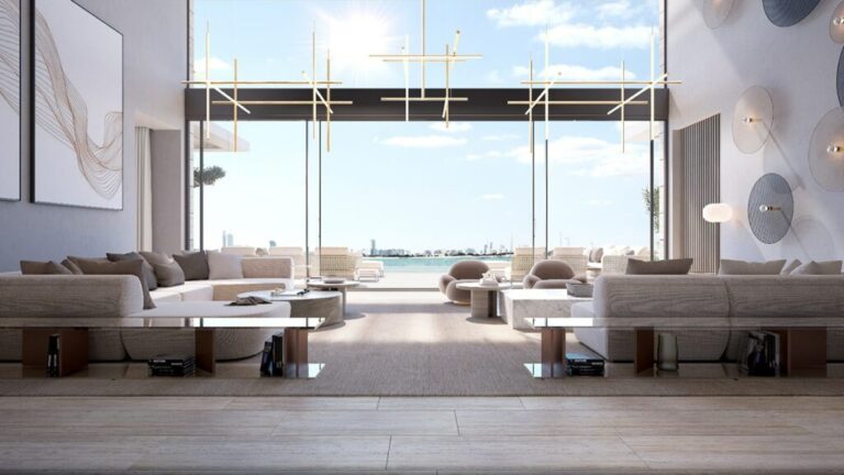 Aspecto del salón de la villa Mansion Type 2. Hudayriyat, Abu Dhabi.