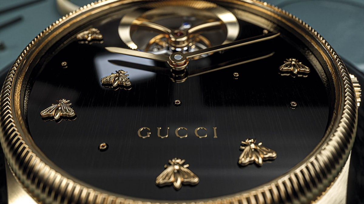 Gucci renueva la maestría relojera en su 'G-Timeless Dancing Bees Tourbillon'