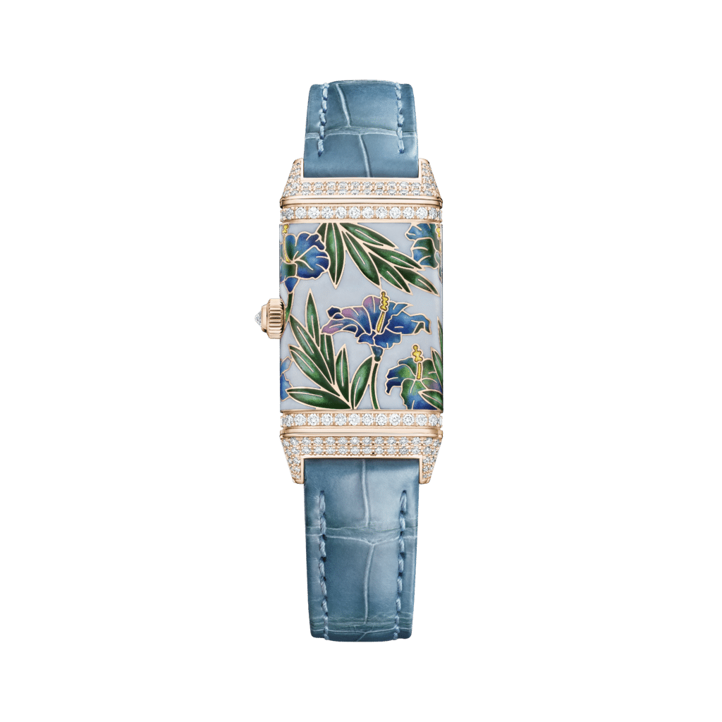 Reloj Hibiscus Enamel de la línea Reverso One Precious Flowers, de Jaeger-LeCoultre.