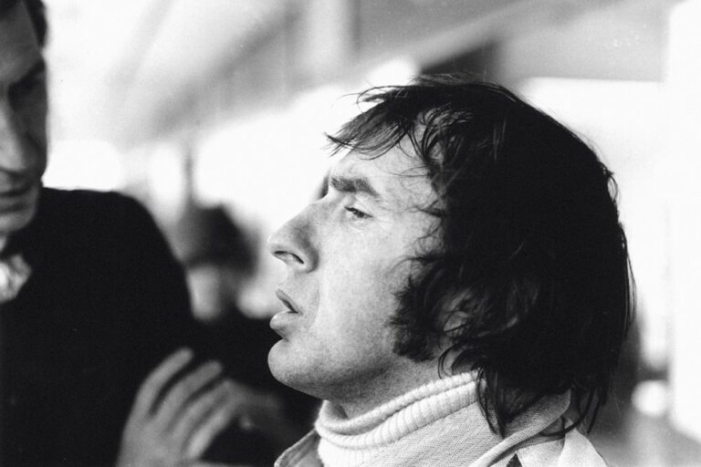 Jackie Stewart. Fotografía de Victor Blackman (1972).