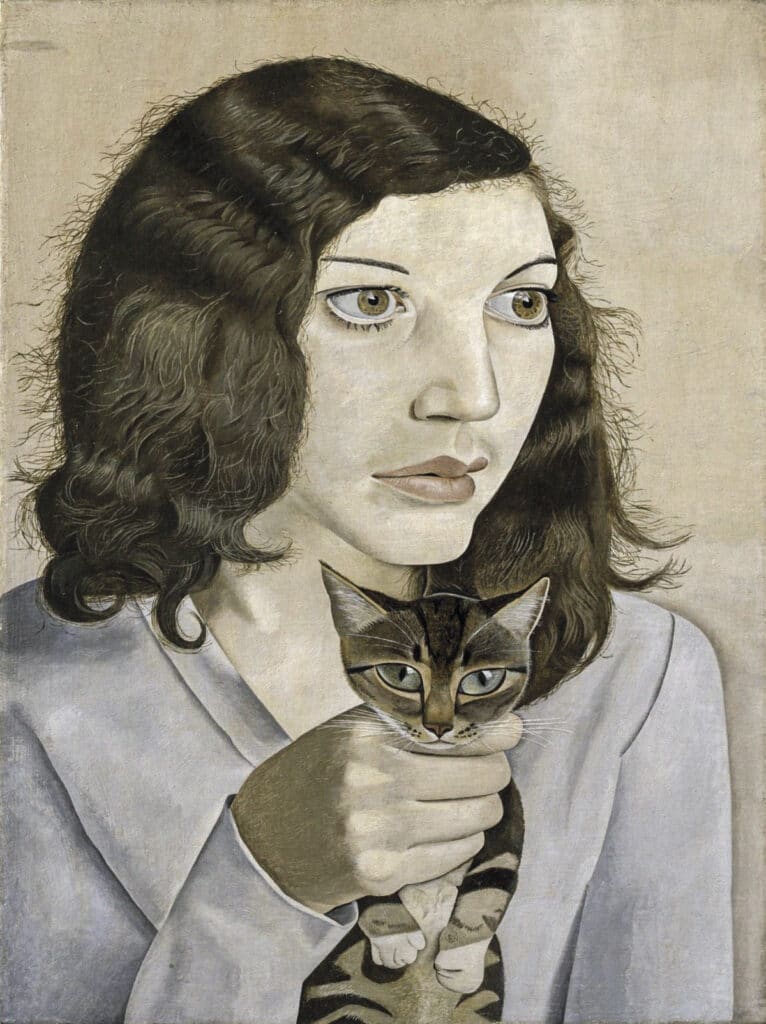Girl with a kitten, de Lucien Freud.