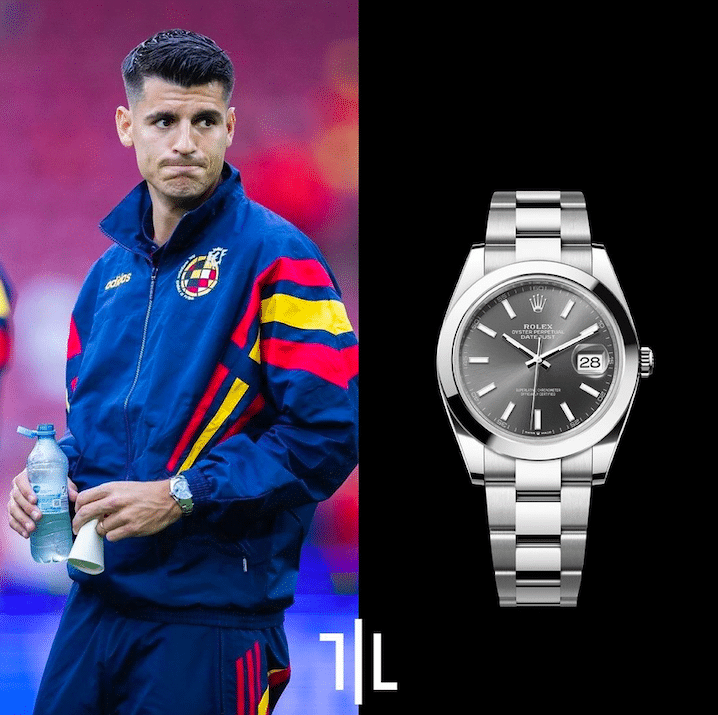 Álvaro Morata con reloj de Rolex