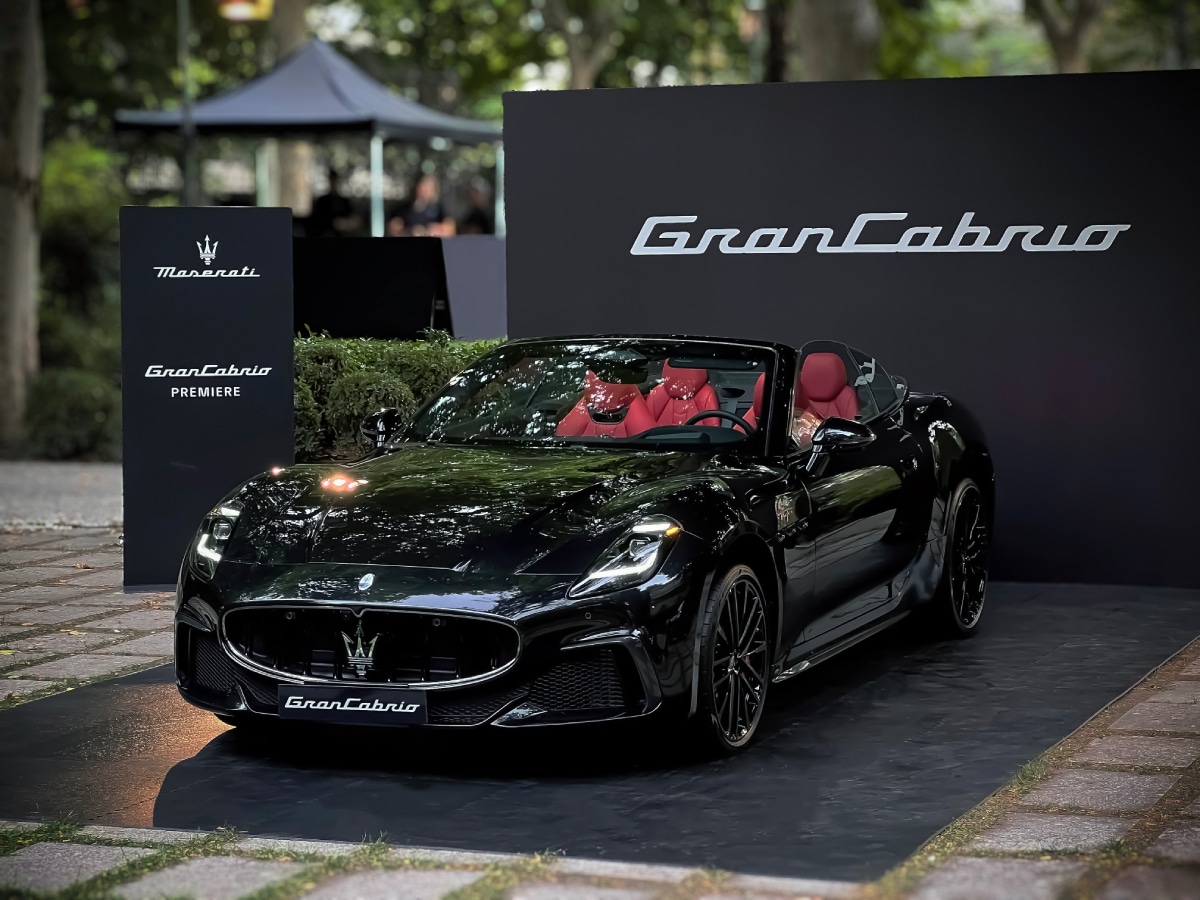 El Maserati GranCabrio en su presentación en la Embajada de Italia de Madrid.