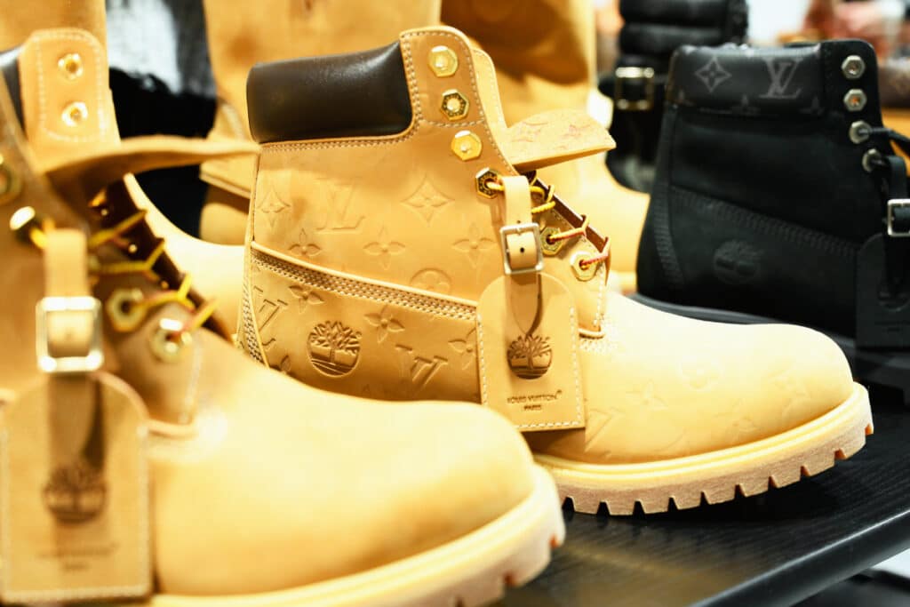 Botas de la colección Workwear de Louis Vuitton con Timberland.