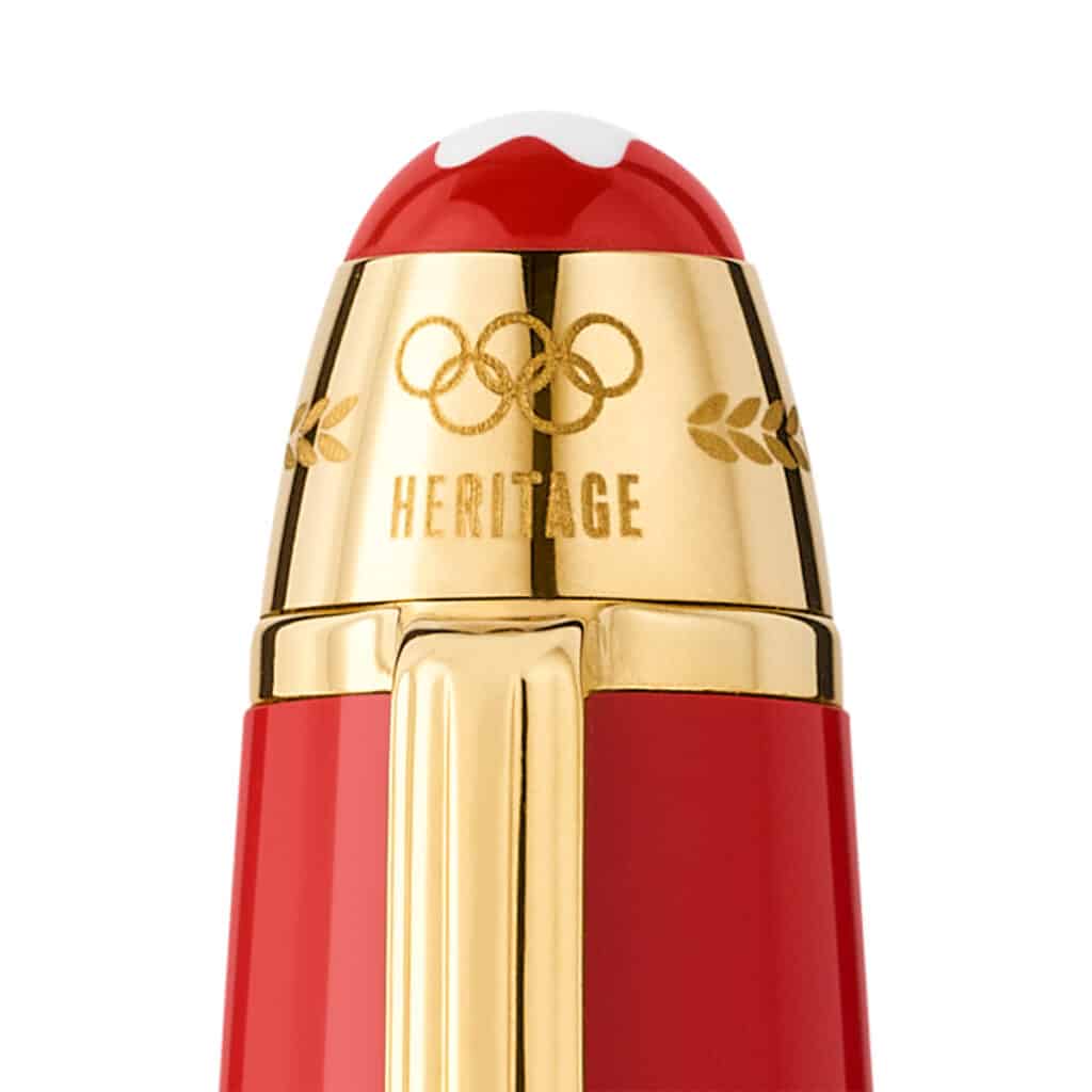 Grabado con los aros olímpicos del Meisterstück x Olympic Heritage Paris 1924 LeGrand.