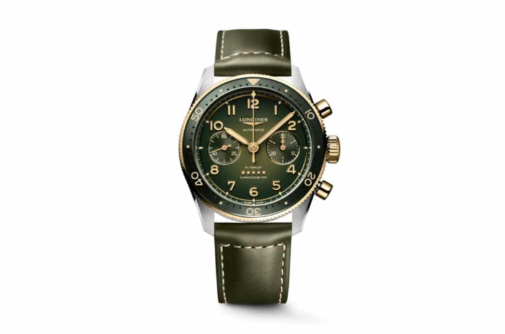 Reloj de acero y oro amarillo de Longines Spirit Flyback.