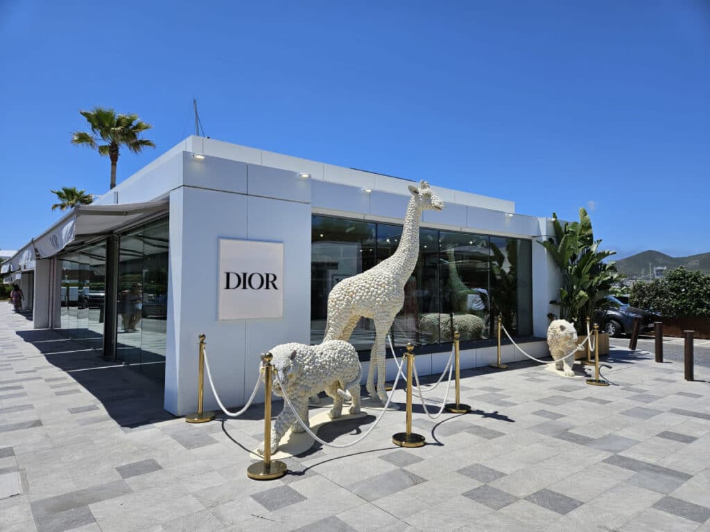 Boutique de Dior en Marina Ibiza.