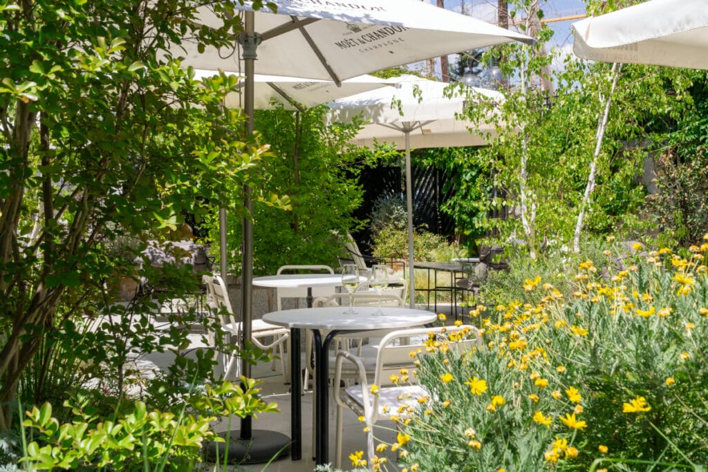 Terraza del restaurante Las Margaritas, ubicado en Aravaca.