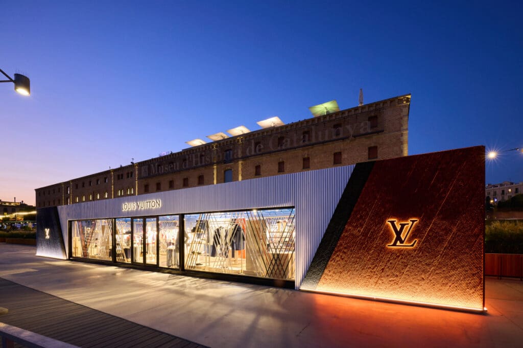 Pop-up store en el Marina Port Vell de Barcelona para la Louis Vuitton America’s Cup.