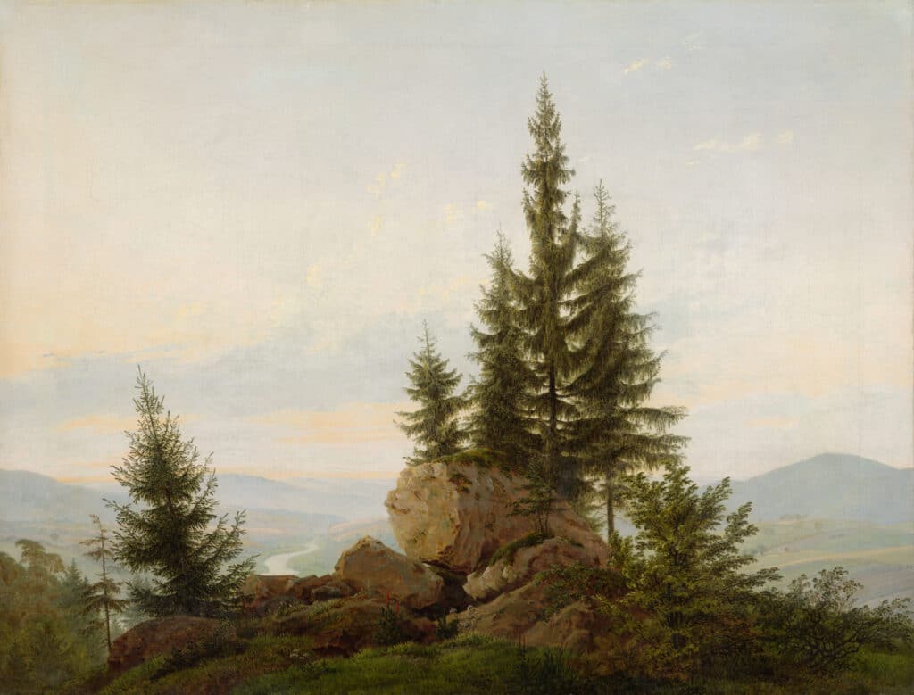 View of the Elbe Valley, 1807, de Caspar David Friedrich.