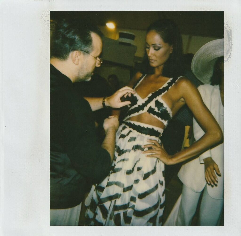 Polaroids de backstage del desfile coleccion primavera verano 1993. © Archivo Pedro del Hierro Diego Santos Vivero