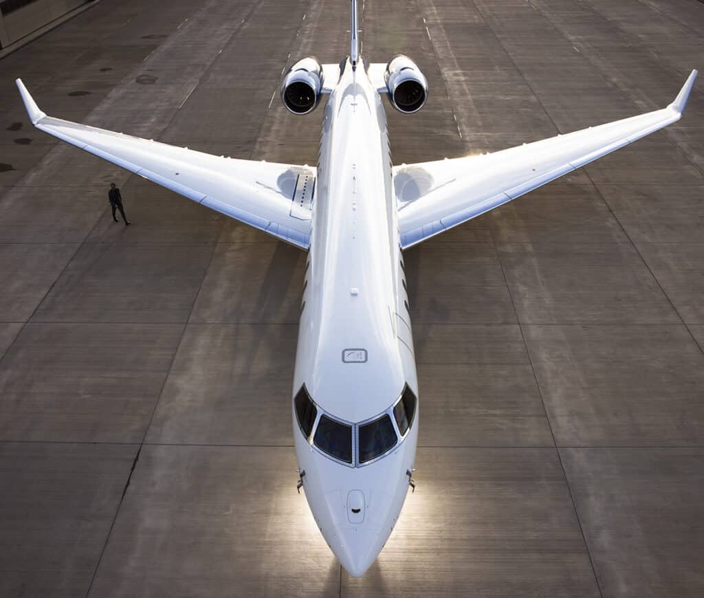 Avión de Bombardier, fotografía de Guillaume Plisson.