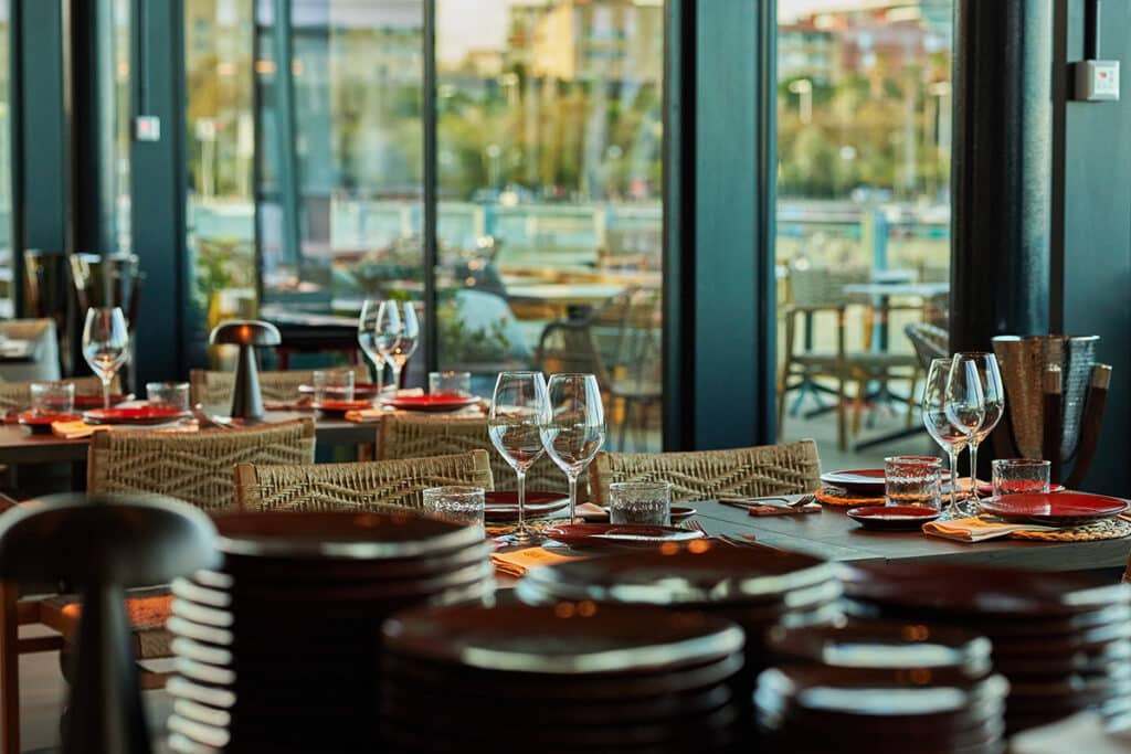 Restaurante Edelmar-Hermanos Torres en Port Olimpic de Barcelona.