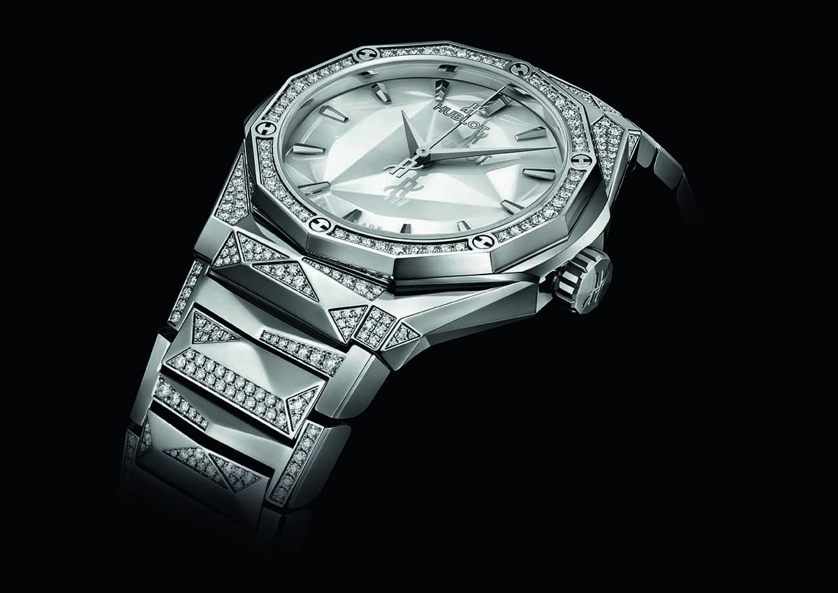 Hublot Classic Fusion Orlinski Bracelet Titanium White Alternative Pavé de 40 mm.