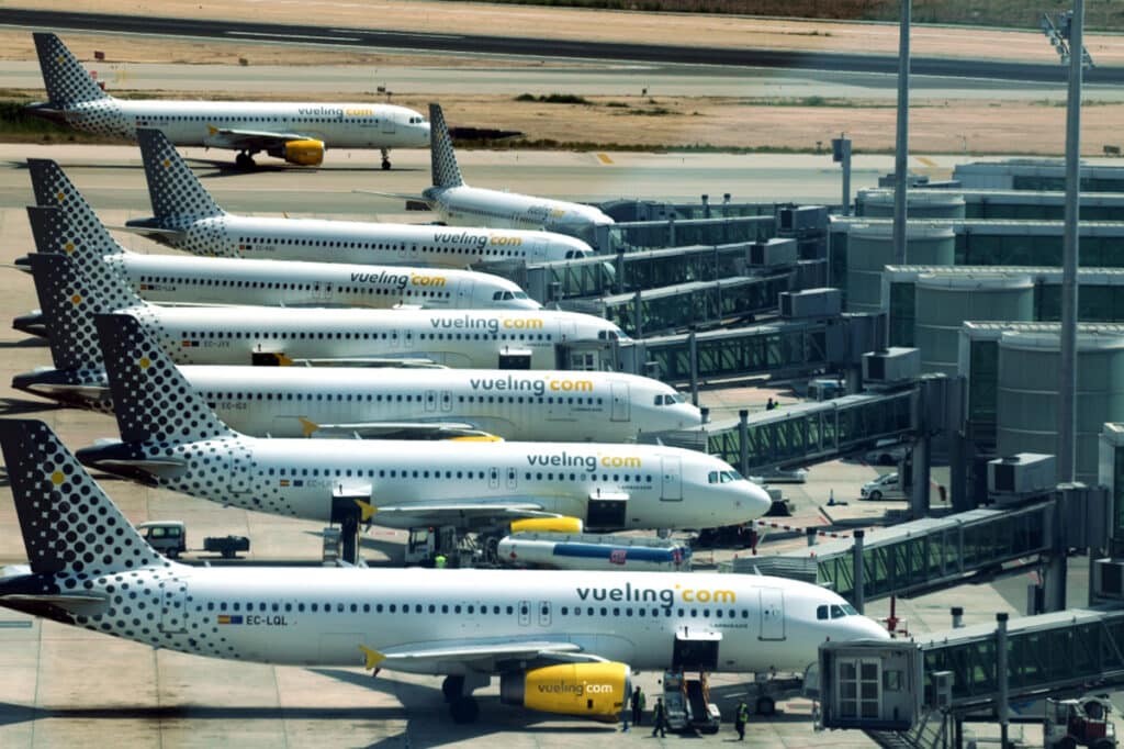 Aviones de la compañía Vueling.