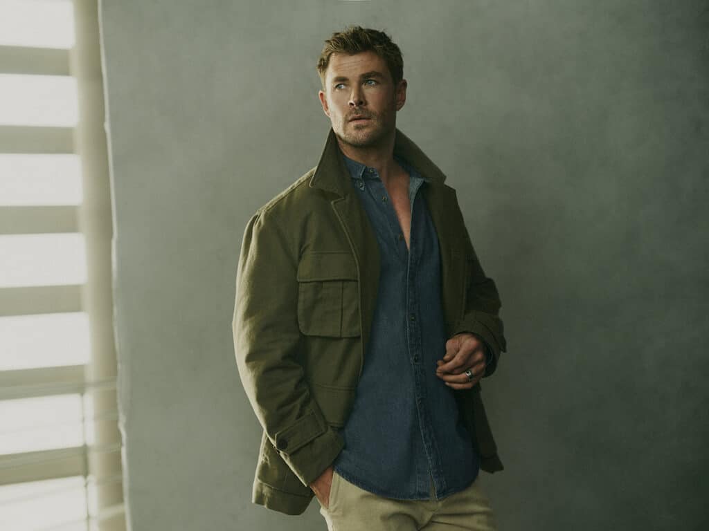 Chris Hemsworth para la campaña de otoño 2024 de Emidio Tucci.