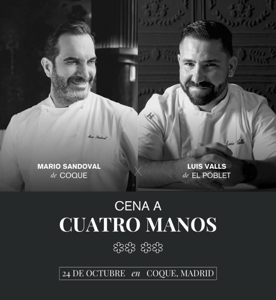 Los chefs Mario Sandoval y Luis Valls, menú especial en el restaurante Coque.