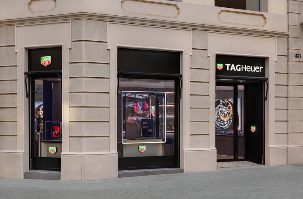 Fachada de la nueva boutique de TAG Heuer en el Passeig de Gràcia.