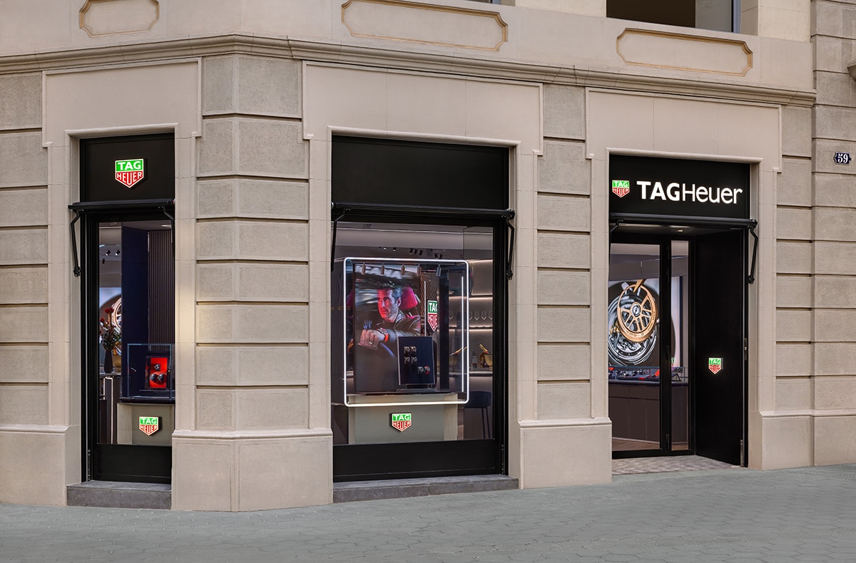 Fachada de la nueva boutique de TAG Heuer en el Passeig de Gràcia.