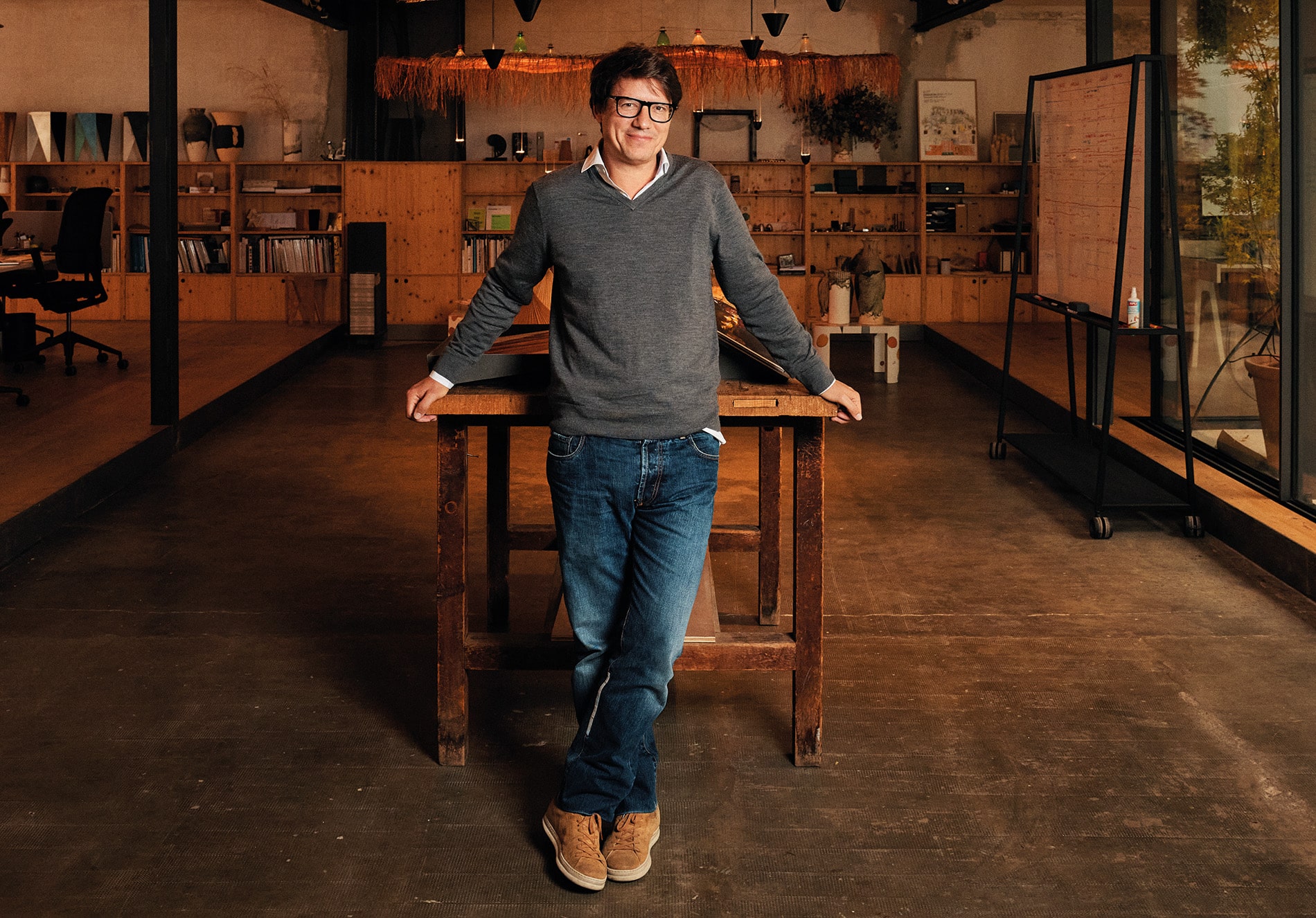 Álvaro Catalán de Ocón en su estudio madrileño.