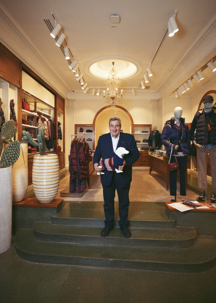 Riccardo Bruno, en la tienda de Harmont & Blaine de la calle Serrano de Madrid.