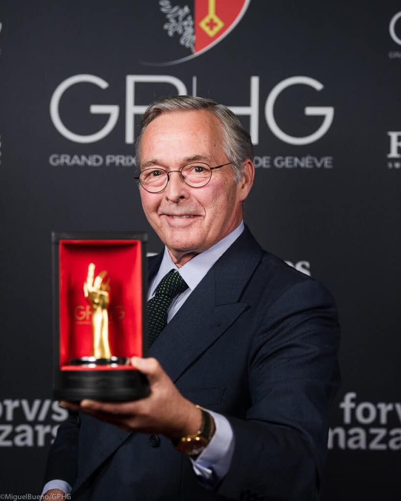 Karl-Friedrich Scheufele, copresidente de Chopard, ganador del Jewellery Watch Prize 2024.