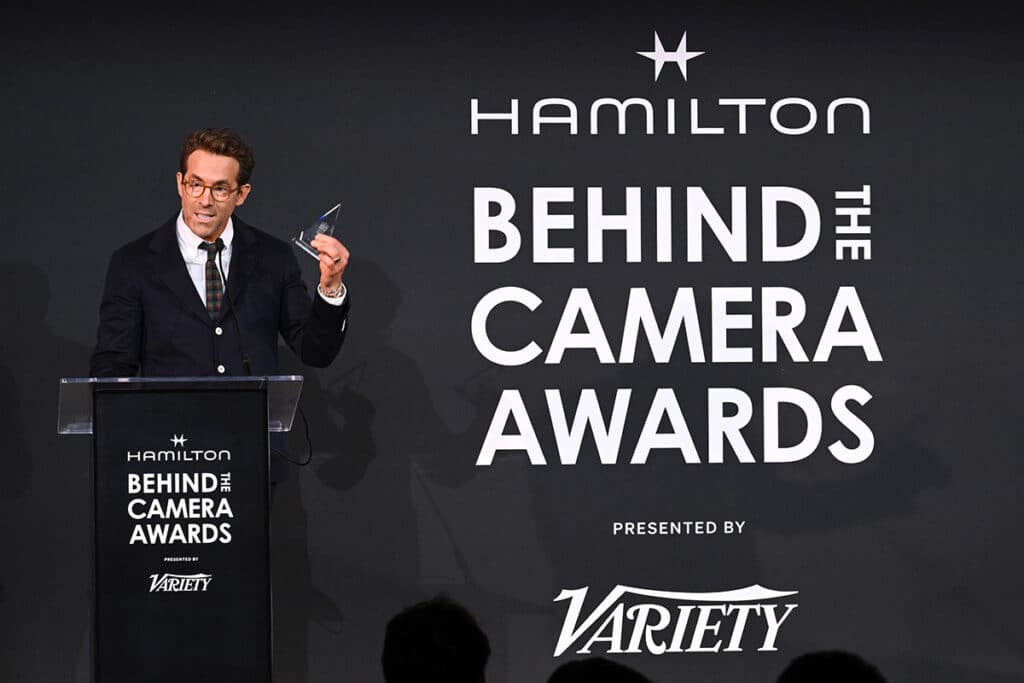 Ryan Reynolds en los Hamilton Behind the Camera Awards 2024.