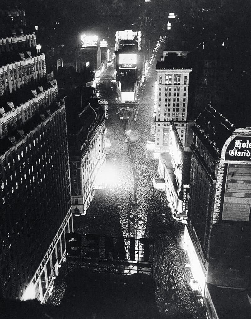 Primera Nochevieja en Time Square en 1904.