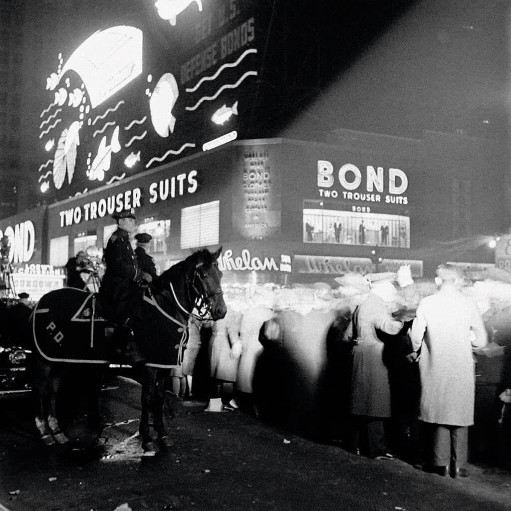 Nochevieja en Time Square vintage.