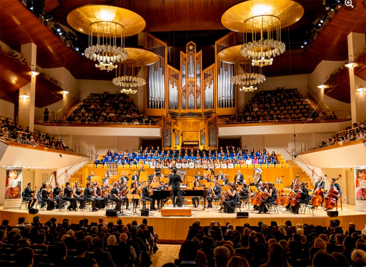 Concierto 'Por un Mundo Mejor' en el Auditorio Nacional de Madrid, en 2023.