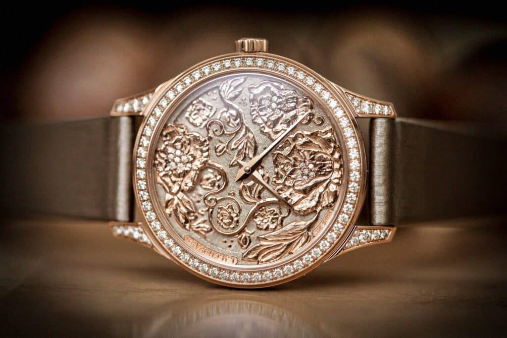 Reloj de Chopard con grabado fleurisanne.