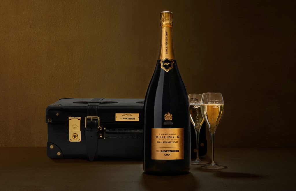 Champagne Bollinger Goldfinger 007 Limited Edition.