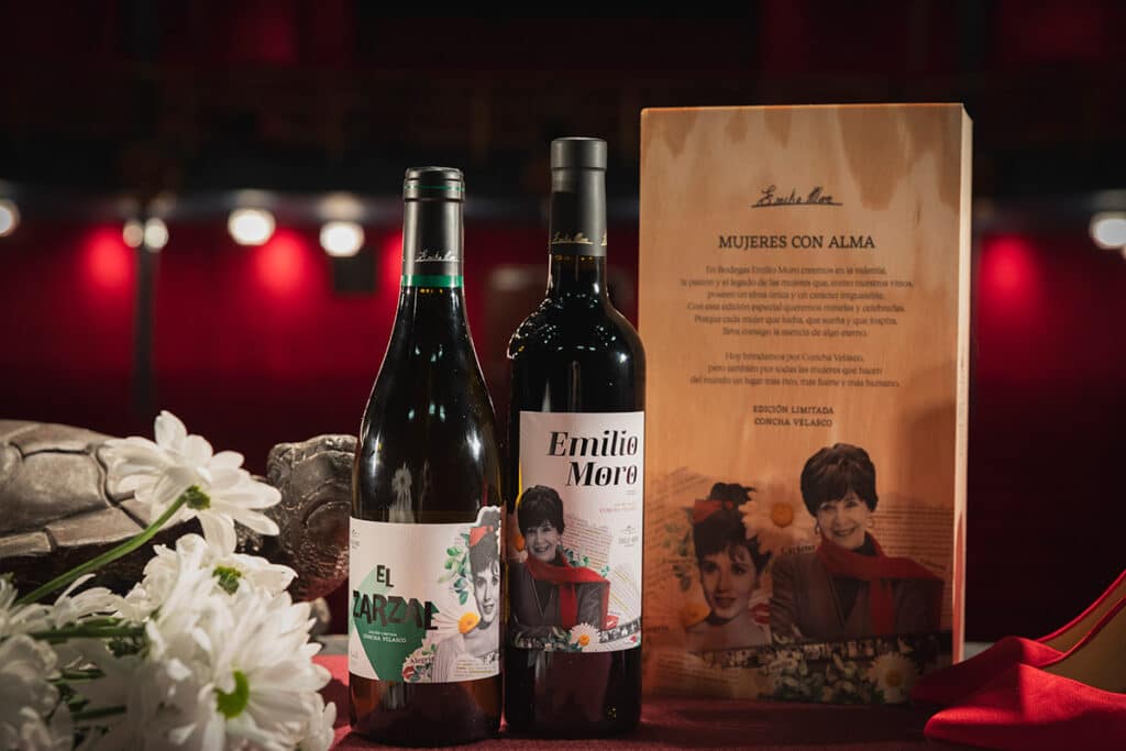 Estuche especial de Bodegas Emilio Moro dedicado a Concha Velasco.