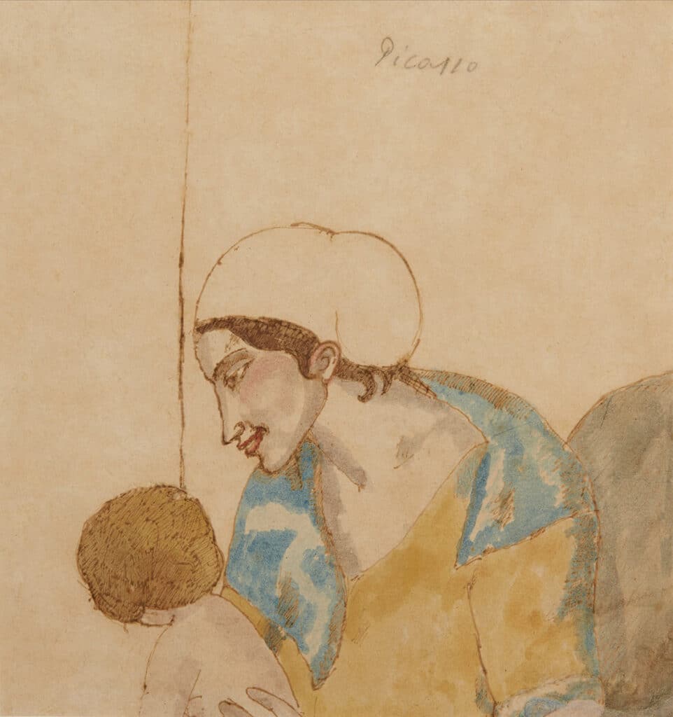 Desde Picasso hasta Dalí o Sorolla. A la venta más de 500 obras en la VIII edición del Salón de Arte Moderno 3 Mère et fil (1904), de Pablo Picasso. Tinta y acuarela sobre papel.