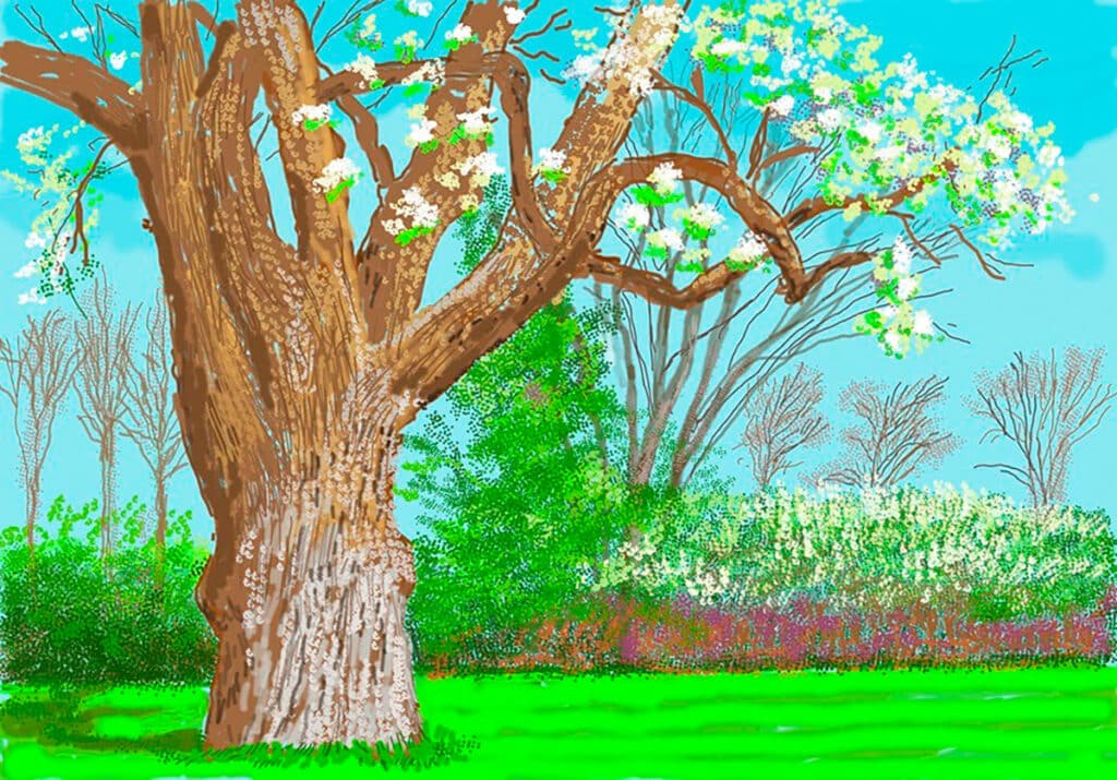 Obra de David Hockney expuesta en la Fundación Louis Vuitton.