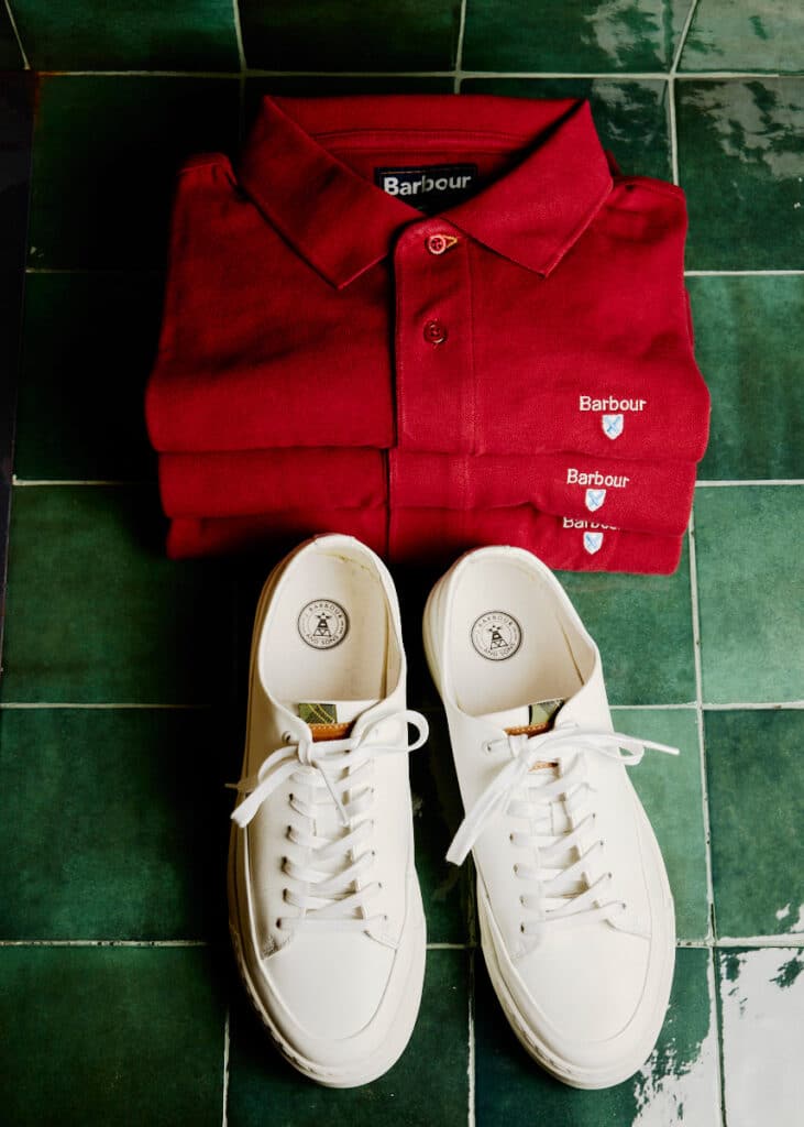 Polo rojo de Barbour.