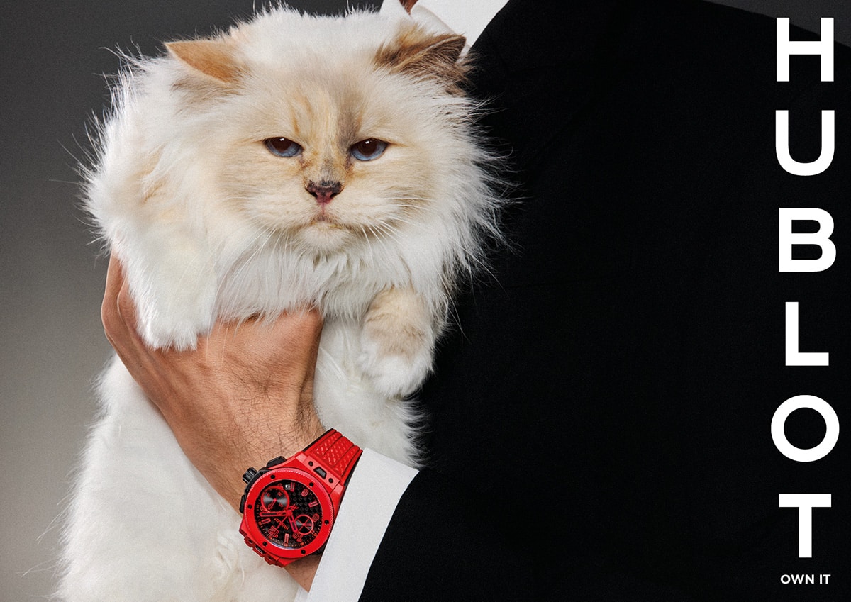 Choupette se une a la familia Hublot convirtiéndose en la protagonista de su 20º aniversario 1 Choupette, la gata de Karl Lagerfeld, protagoniza la campaña del vigésimo aniversario de la colección Big Bang de Hublot.