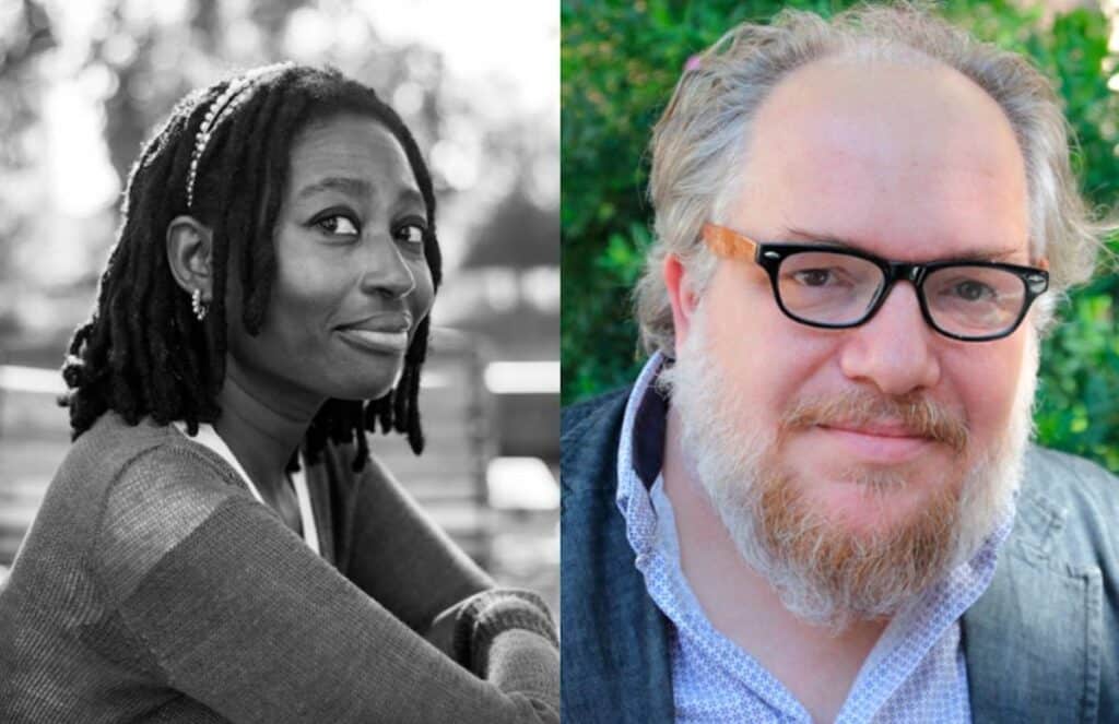 Helen Oyeyemi y Mathias Énard, autores de la tercera edición del programa 'Escribir el Prado'.