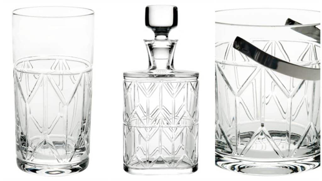 Un brindis con arte: Vista Alegre celebra el Día del Whisky con piezas de colección 5 Frasco, cubo de hielo y vaso de whisky alto Avenue.