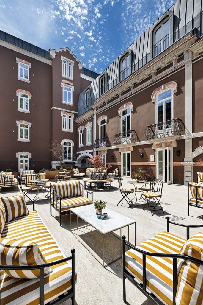 Terraza del Hotel One Shot Palacio Cedofeita en Oporto.